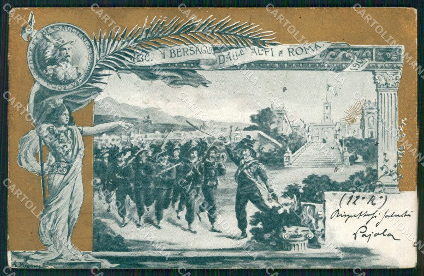 Militari Società Ex Bersaglieri cartolina XF1421 – fronte