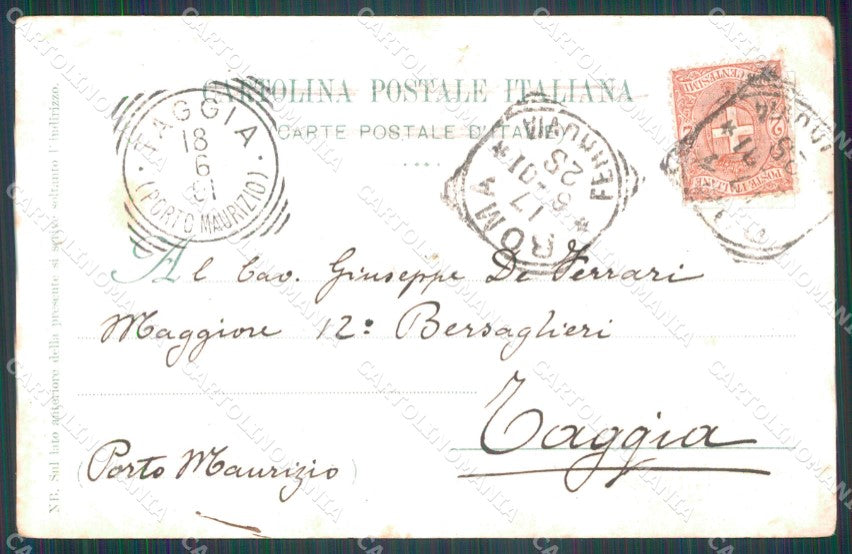 Militari Società Ex Bersaglieri cartolina XF1421 – retro