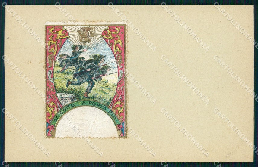 Militari Bersaglieri Goito Porta Pia cartolina XF1422 – fronte