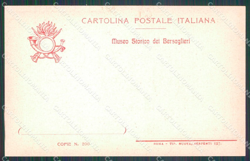 Militari Museo Storico Bersaglieri Alessandro La Marmora cartolina XF1424 – retro