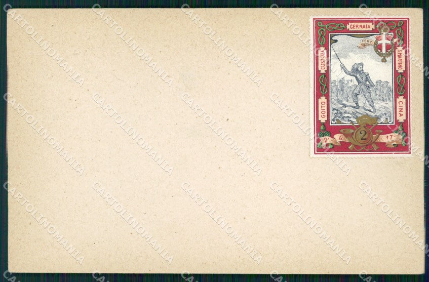 Militari II Reggimento Bersaglieri Circolo Ufficiali cartolina XF1425 – fronte