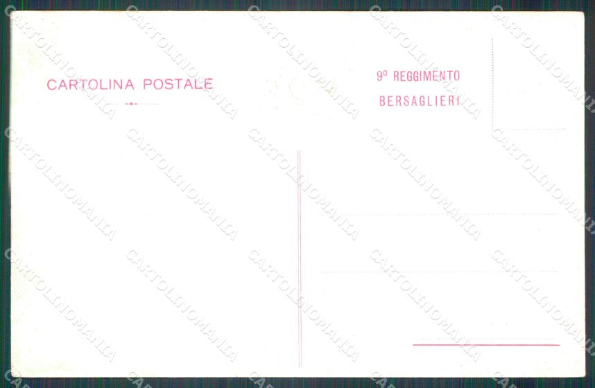 Militari IX Reggimento Bersaglieri Circolo Ufficiali cartolina XF1429 – retro
