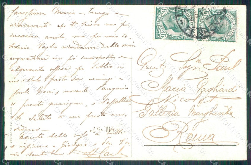 Militari III Reggimento Bersaglieri cartolina XF1449 – retro