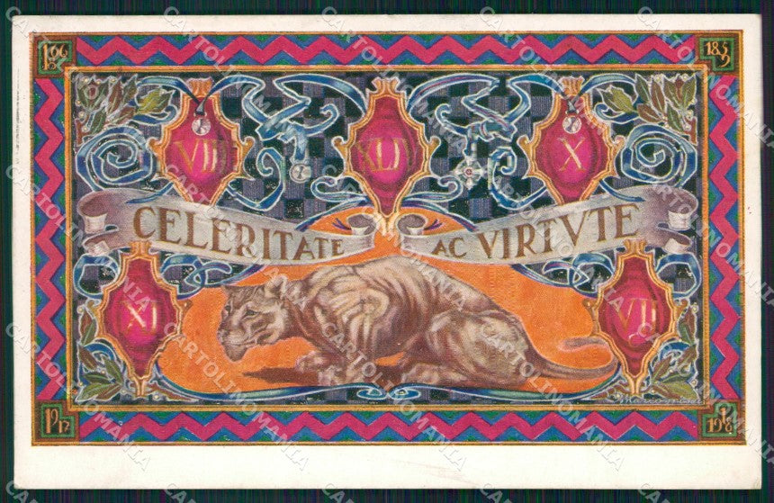 Militari VII Reggimento Bersaglieri Mario Mona cartolina XF1453 – fronte