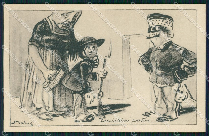 Militari Propaganda WWI Savoia Bersaglieri Malus cartolina XF1460 – fronte