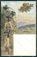 Militari IV Reggimento Bersaglieri Parilli cartolina XF1483 – fronte
