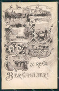 Militari III Reggimento Bersaglieri Modena cartolina XF1497 – fronte