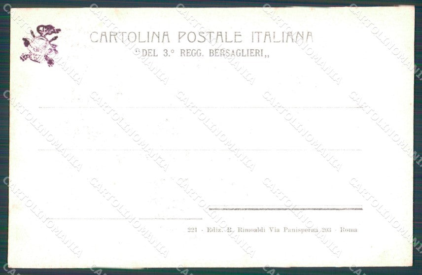 Militari III Reggimento Bersaglieri Modena cartolina XF1497 – retro