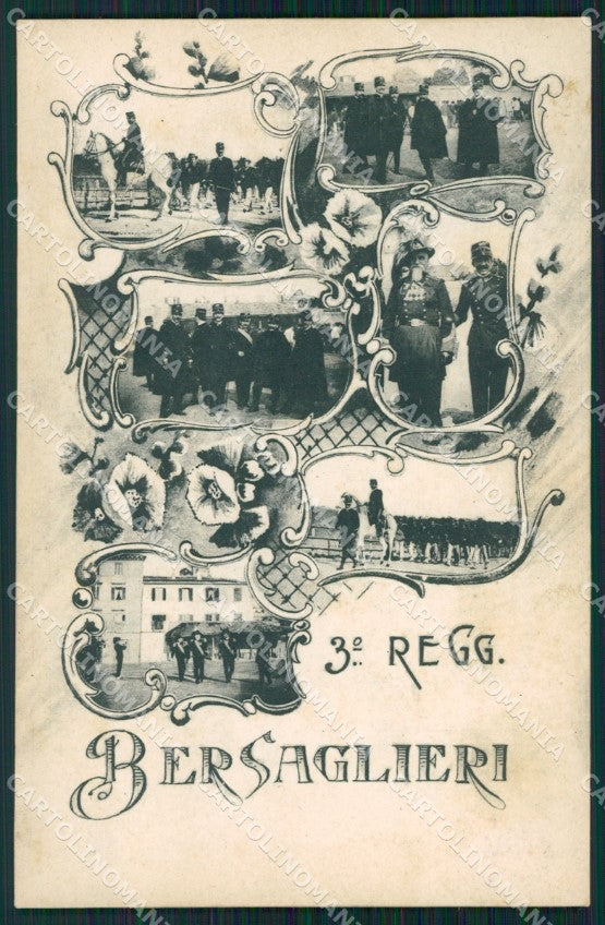 Militari III Reggimento Bersaglieri Modena cartolina XF1498 – fronte