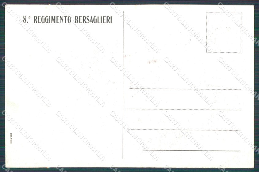 Militari VII Reggimento Bersaglieri Cammarana cartolina XF1504 – retro