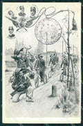 Militari VII Reggimento Bersaglieri Compagnia Ciclisti cartolina XF1506 – fronte