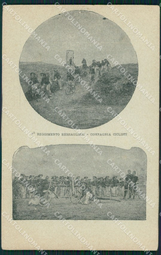 Militari VII Reggimento Bersaglieri Compagnia Ciclisti cartolina XF1507 – fronte