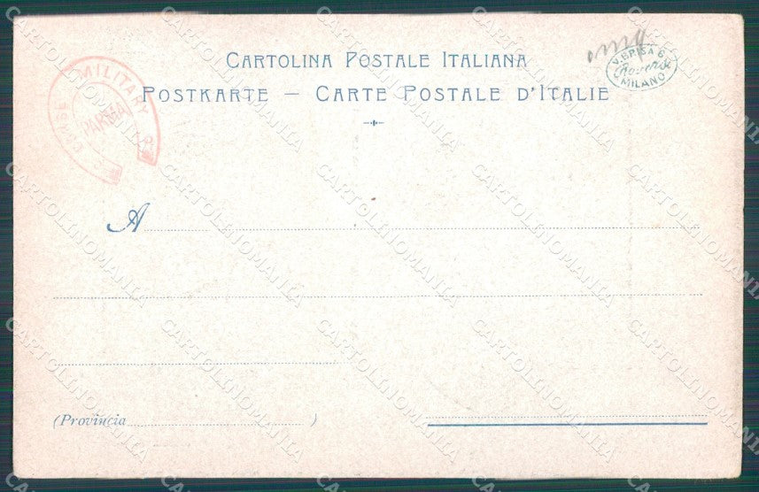 Militari VII Reggimento Bersaglieri Compagnia Ciclisti cartolina XF1507 – retro