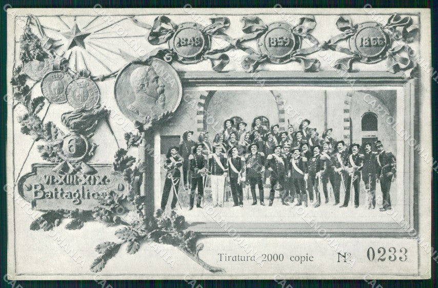 Militari VI Reggimento Bersaglieri VI XIII XIX Batt 233/2000 cartolina XF1514 – fronte