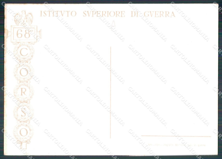 Militari Istituto Superiore di Guerra 68º Corso Milizia FG cartolina XF1550 – retro