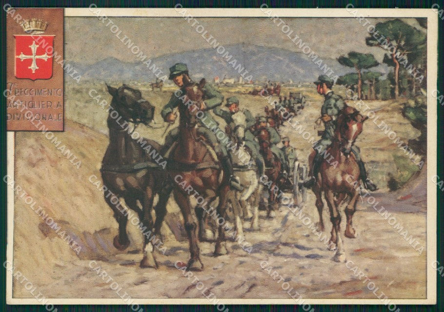 Militari VII Reggimento Artiglieria Divisionale FG cartolina XF1654 – fronte