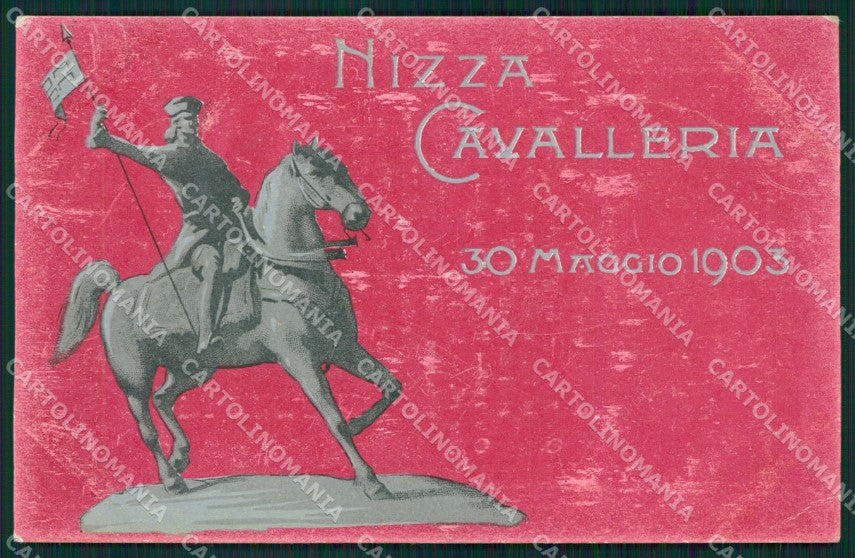 Militari I Reggimento Nizza Cavalleria Programma Festa 1903 cartolina XF1789 – fronte