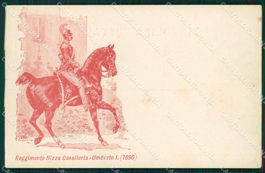 Militari Reggimentali I Reggimento Nizza Cavalleria Savoia cartolina XF1797 – fronte