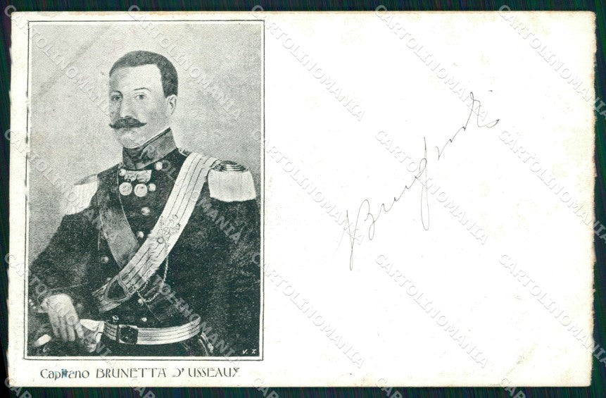 Militari I Reggimento Nizza Cavalleria Capitano D'Usseaux cartolina XF1818 – fronte