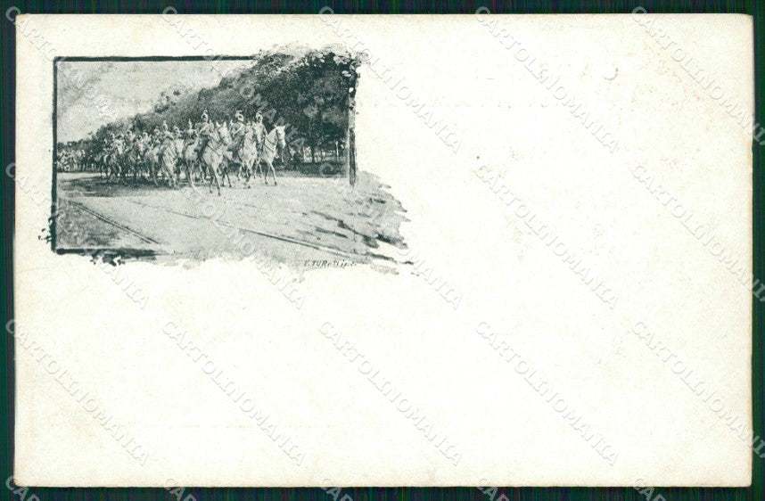 Militari Reggimentali I Reggimento Nizza Cavalleria cartolina XF1821 – fronte