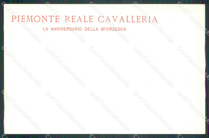 Militari II Reggimento Piemonte Cavalleria Battaglia Luzzara cartolina XF1852 – retro