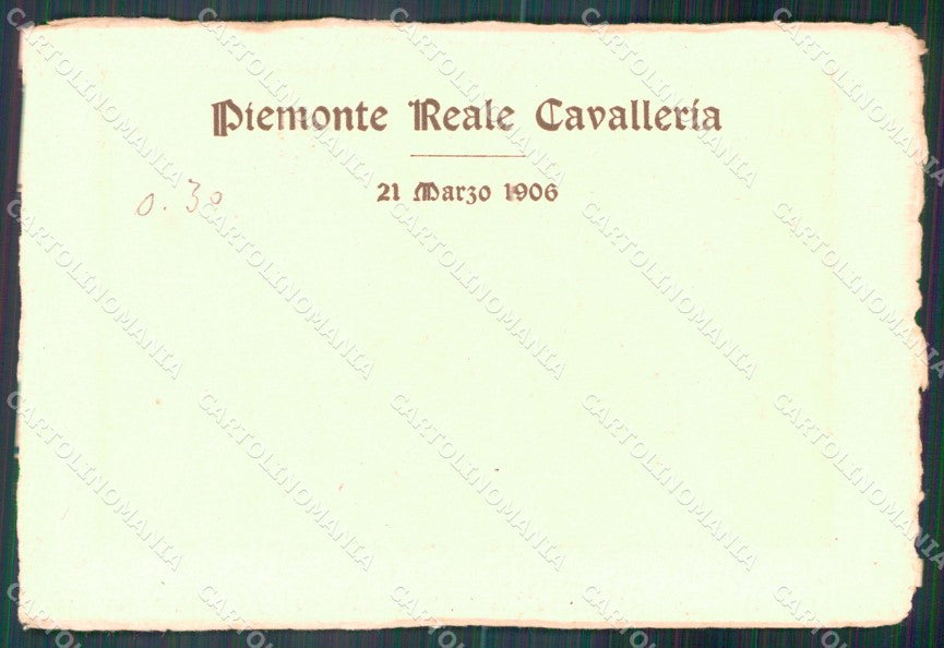 Militari II Reggimento Piemonte Cavalleria Regina Margherita cartolina XF1861 – retro