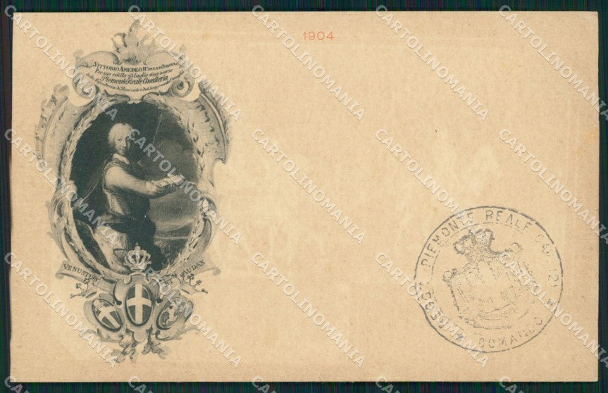 Militari II Reggimento Piemonte Cavalleria Savoia 1904 cartolina XF1866 – fronte