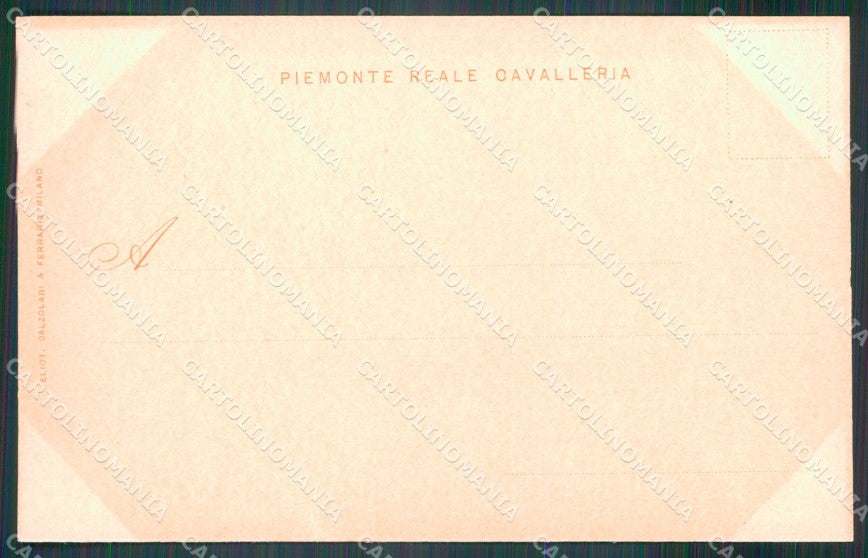Militari II Reggimento Piemonte Cavalleria Savoia 1904 cartolina XF1866 – retro