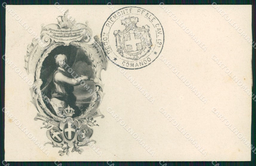 Militari Reggimentali II Reggimento Piemonte Cavalleria Savoia cartolina XF1875 – fronte