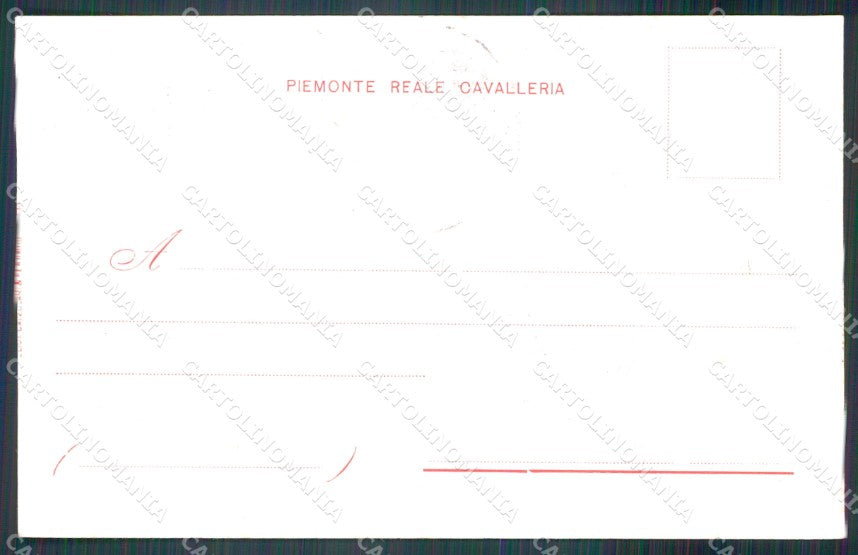 Militari Reggimentali II Reggimento Piemonte Cavalleria Savoia cartolina XF1875 – retro