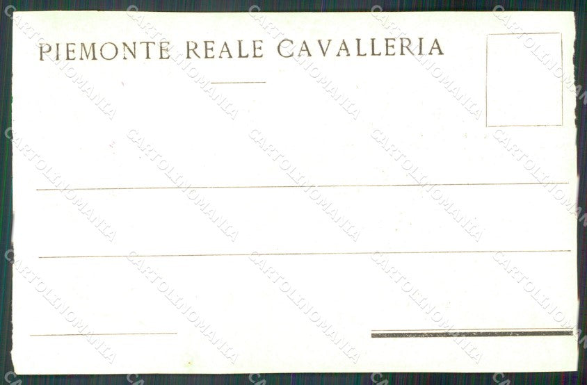 Militari II Reggimento Piemonte Cavalleria Assedio di Torino cartolina XF1893 – retro