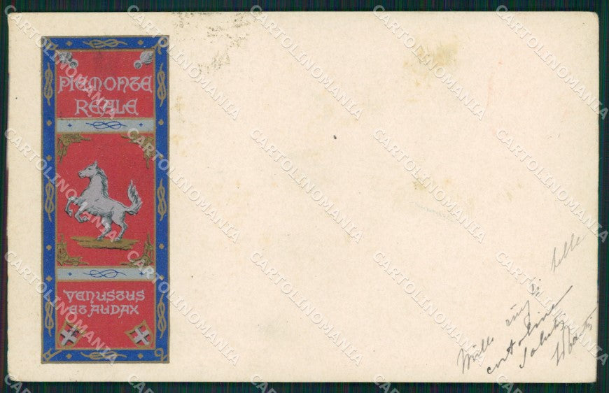 Militari Reggimentali II Reggimento Piemonte Cavalleria cartolina XF1894 – fronte