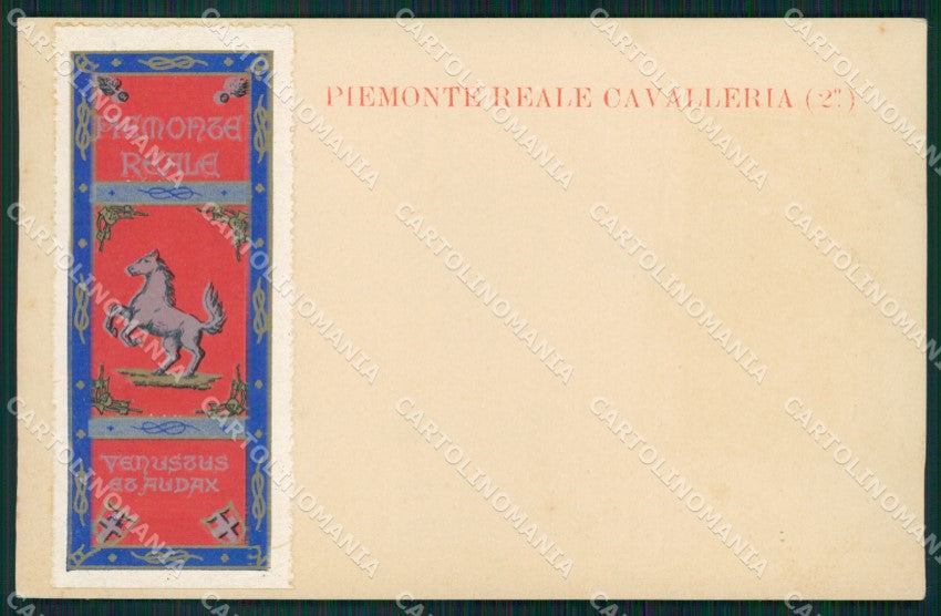 Militari Reggimentali II Reggimento Piemonte Cavalleria cartolina XF1897 – fronte
