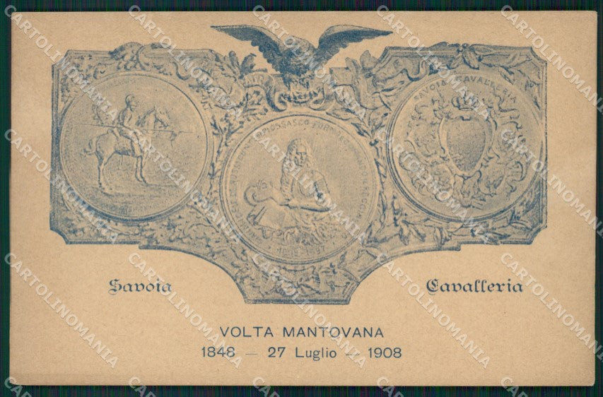 Militari III Reggimento Savoia Cavalleria Volta Mantovana cartolina XF1906 – fronte