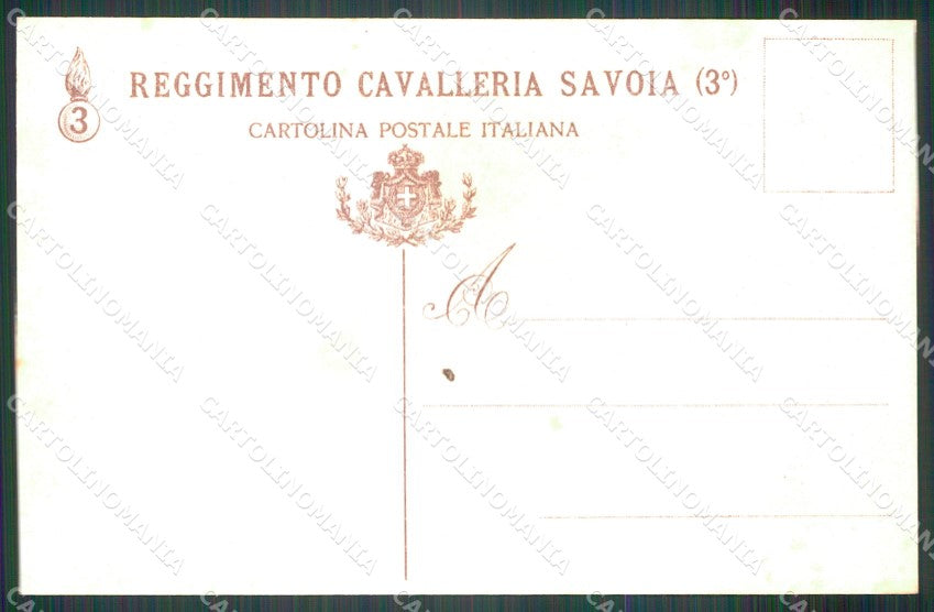 Militari Reggimentali III Reggimento Cavalleria Firenze 1903 cartolina XF1920 – retro