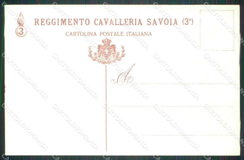 Militari Reggimentali III Reggimento Cavalleria Firenze 1903 cartolina XF1922 – retro