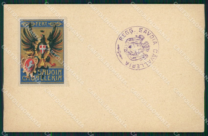 Militari Reggimentali III Reggimento Savoia Cavalleria cartolina XF1950 – fronte