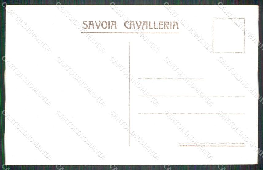 Militari III Cavalleria IV Squadrone Pattuglia 3 Savigliano cartolina XF1956 – retro