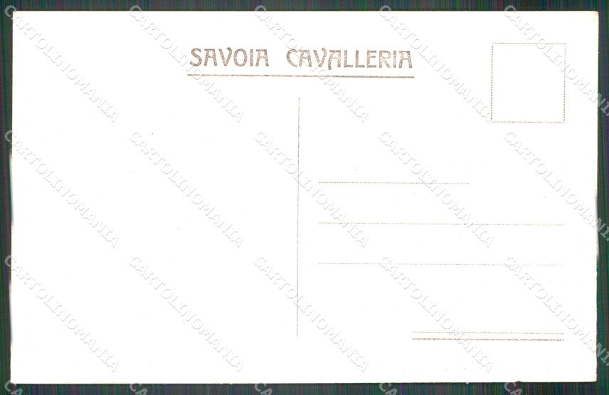 Militari III Cavalleria IV Squadrone Pattuglia 4 Savigliano cartolina XF1957 – retro