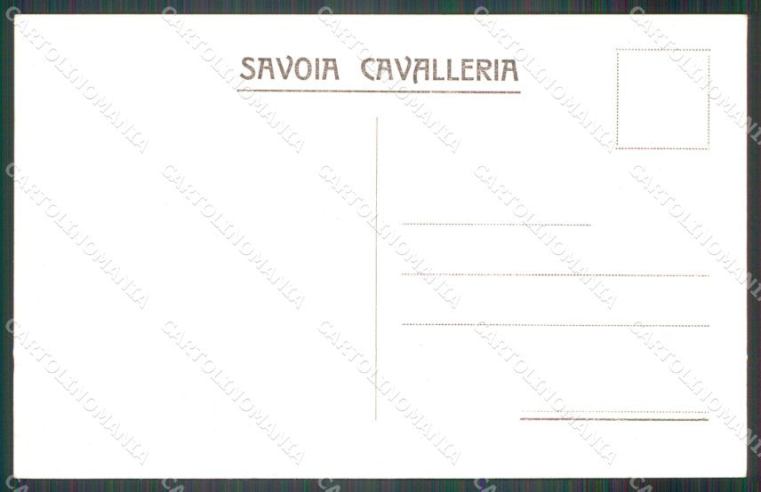 Militari III Cavalleria IV Squadrone Pattuglia cartolina XF1959 – retro