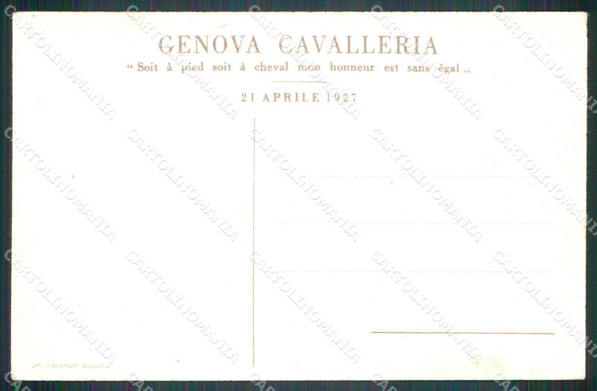 Militari IV Reggimento Genova Cavalleria Volta Mantovana cartolina XF1985 – retro