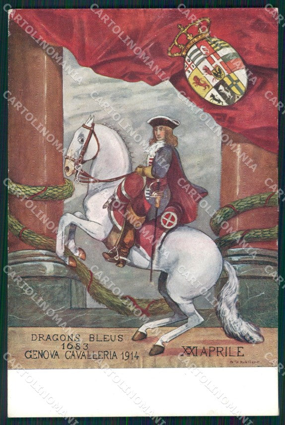 Militari Reggimentali IV Reggimento Genova Cavalleria Robilant cartolina XF2003 – fronte