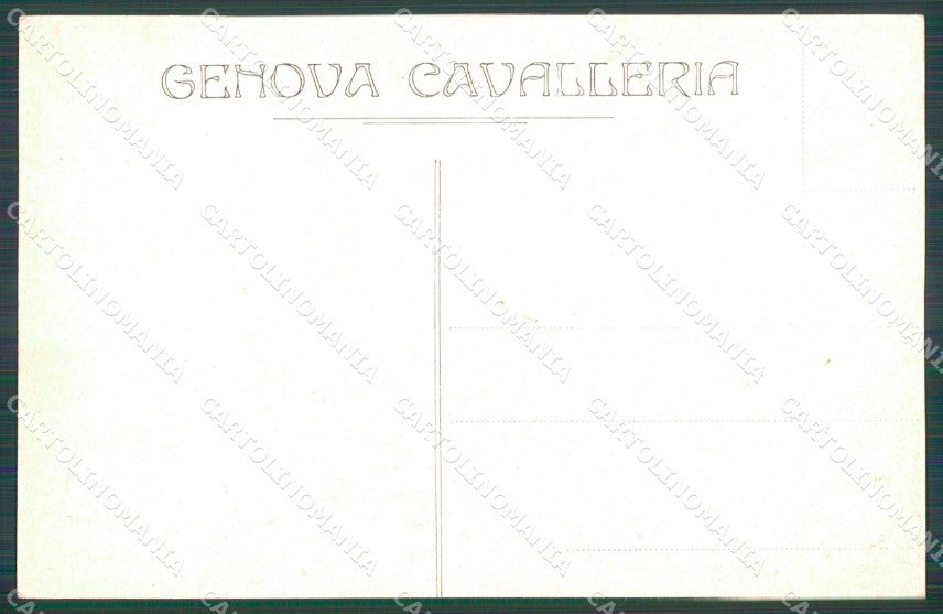 Militari IV Reggimento Genova Cavalleria Origo Lancieri cartolina XF2021 – retro