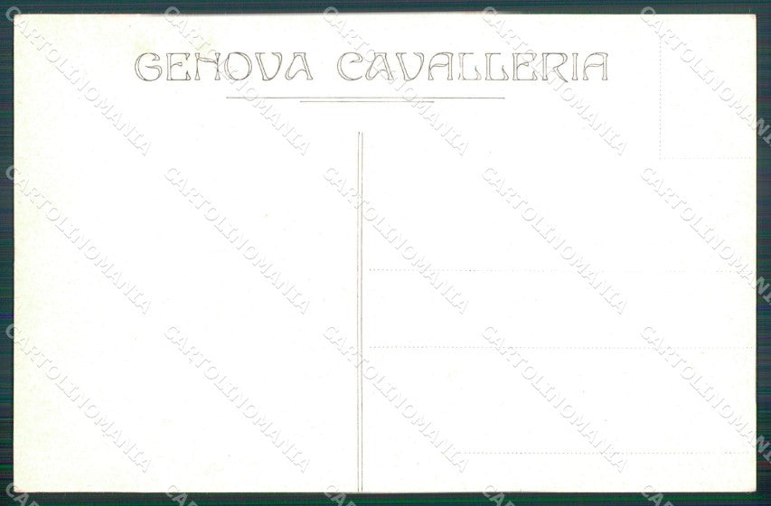Militari IV Reggimento Genova Cavalleria Origo Lancieri cartolina XF2025 – retro