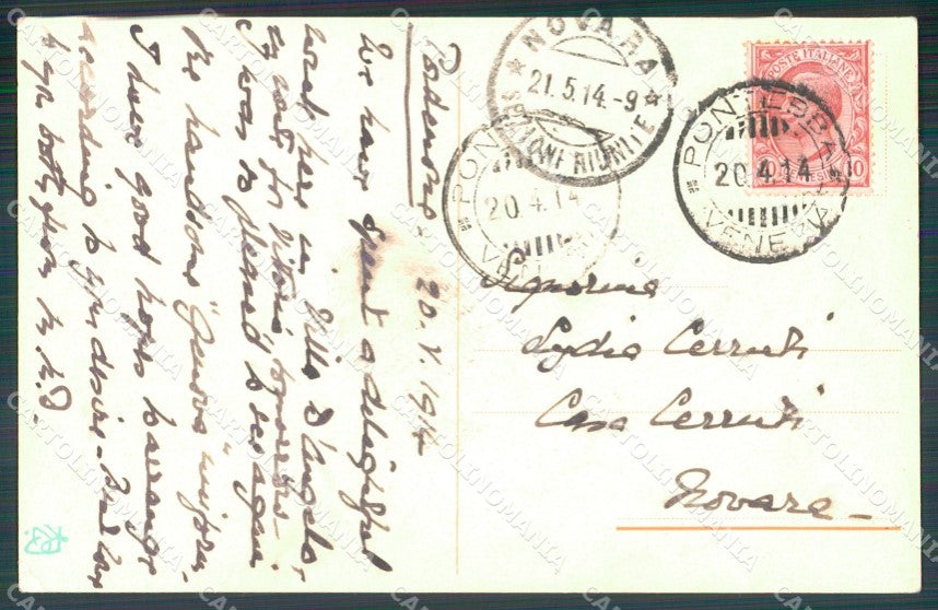 Militari IV Reggimento Genova Cavalleria Lancieri Bricchetto cartolina XF2027 – retro