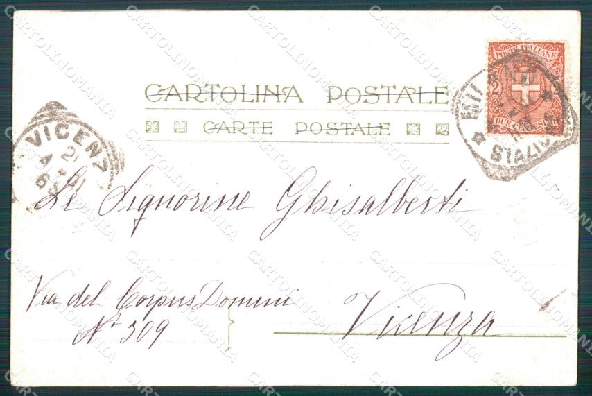 Militari IV Reggimento Cavalleria Anniversario Bricchetto 1901 cartolina XF2039 – retro