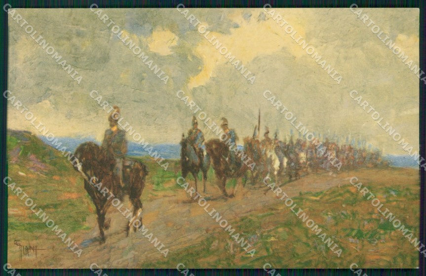 Militari IV Reggimento Genova Cavalleria Bricchetto 1931 cartolina XF2048 – fronte