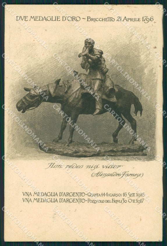 Militari IV Reggimento Cavalleria Carso Pozzuolo Friuli 1923 cartolina XF2049 – fronte