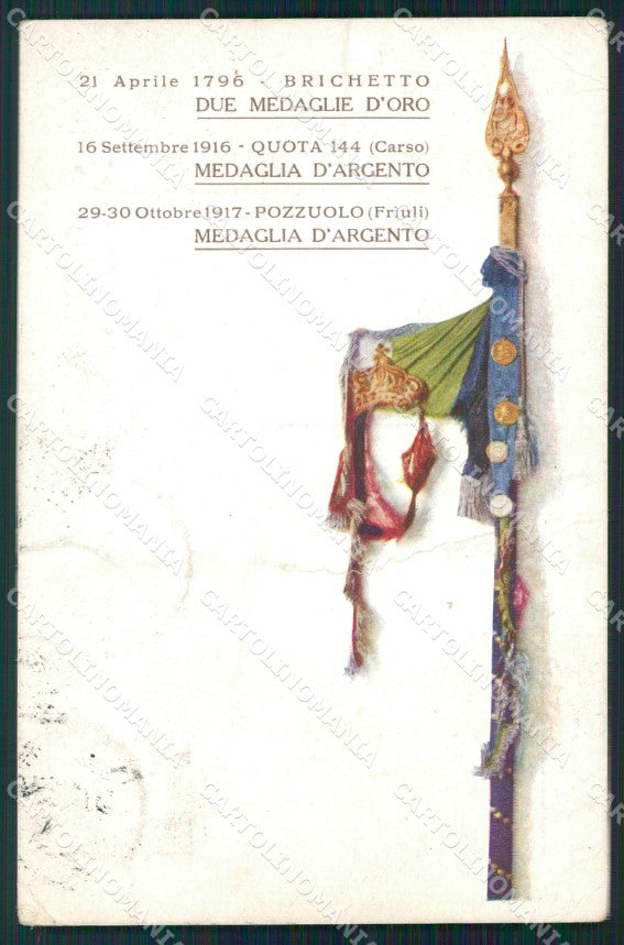 Militari IV Reggimento Cavalleria Pozzuolo Friuli 1921 PIEGA cartolina XF2051 – fronte