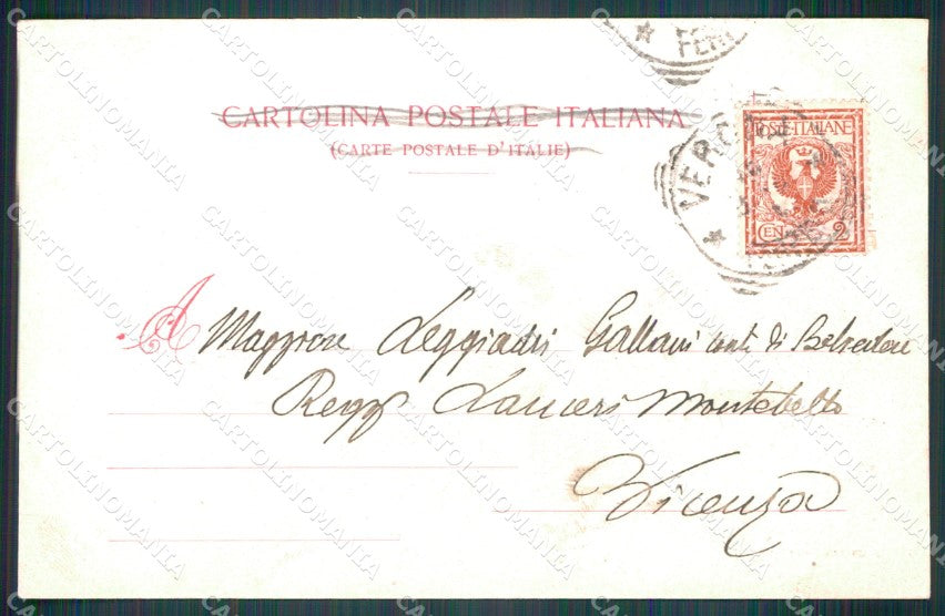 Militari Reggimentali IV Reggimento Genova Cavalleria Lancieri cartolina XF2053 – retro
